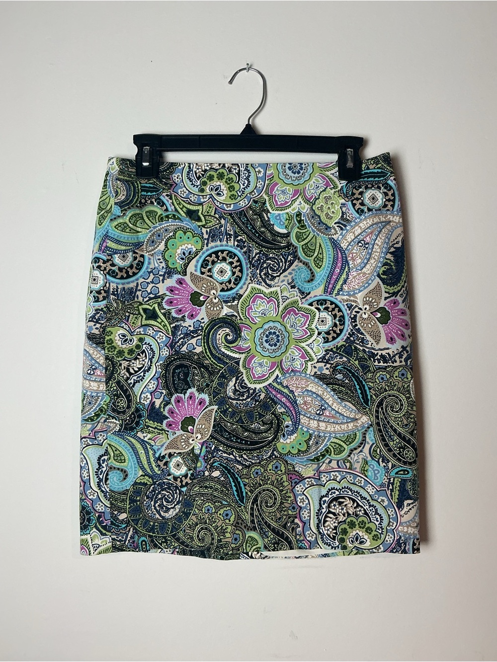 Talbots Paisley Pencil Skirt Petites Women’s 4P